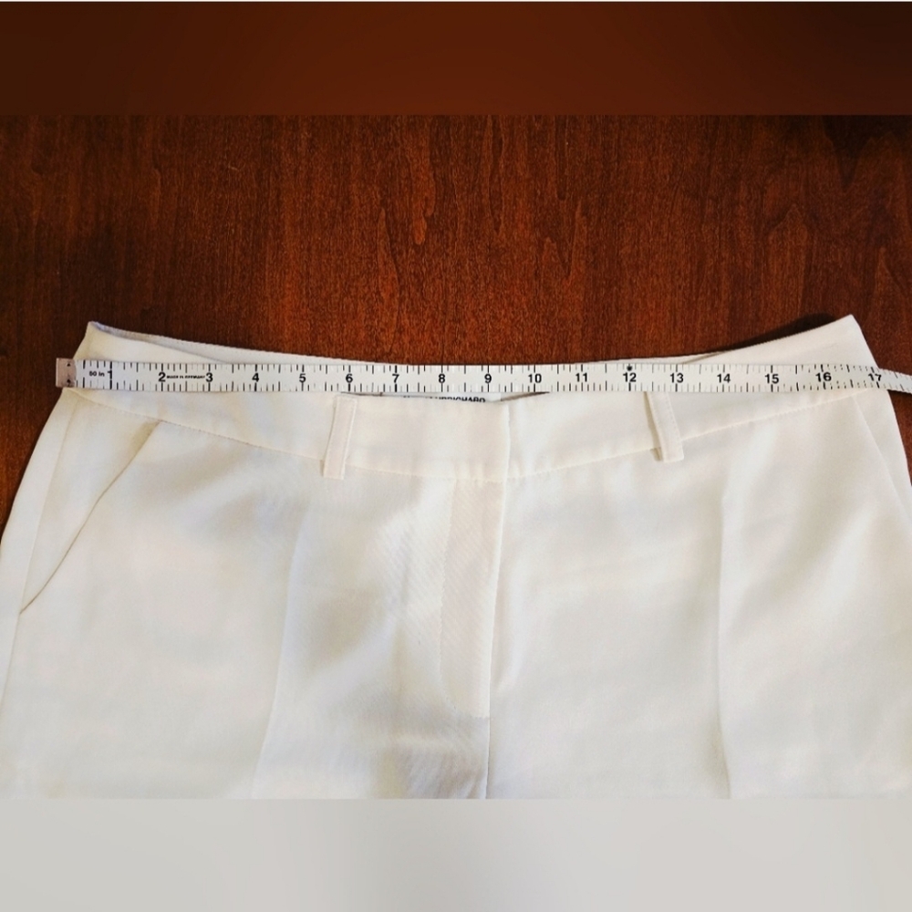 Amanda Uprichard White Dress Shorts Golf Caddy Cut Sz Large - Picture 5 of 12